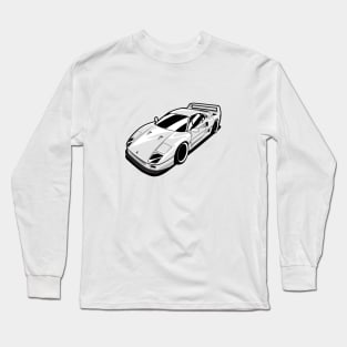 White F40 classic supercar Long Sleeve T-Shirt